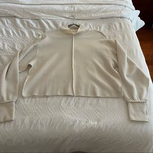 Cowl neck cropped sweater